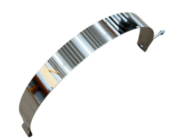 Dirks1830 - Pete 23" Diameter Fuel Tank Strap, Polished Stainless WITH Webbing