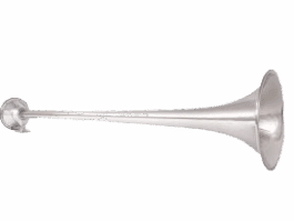 Dirks1251 - 1028 O.E. REPLACEMENT 30" CHROME, 7" FLARE HORN WITH Dirks1934 PEDESTAL