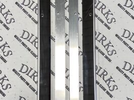 Dirks2035 - Peterbilt 359 Trim Threshold Kit, POLISHED Stainless Trim WITH Backer Plates - OE# LH 20-08406L / RH 20-08406R