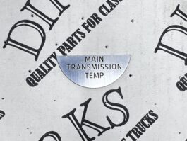 Dirks2162 - Peterbilt 359 2-1/16" Gauge Label MAIN TRANS TEMP