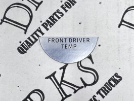 Dirks2163 - Peterbilt 359 2-1/16" Gauge Label FRONT DRIVER TEMP