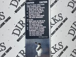 Dirks1906 - Peterbilt 359 Air Hood Switch Bracket Non-polished WITH Sticker
